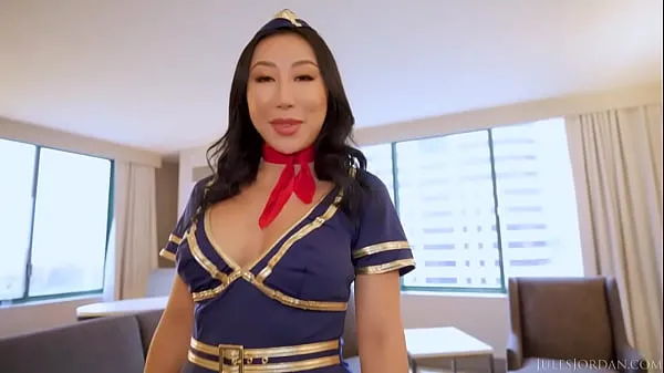 Nicole Doshi Serves Up Hardcore Anal Sex as Flight Attendant Babe